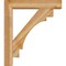Ekena Millwork Merced Block Rough Sawn Bracket w/ Offset Brace, Western Red Cedar, 6"W x 28"D x 32"H BKT0604X28X32MRC05RWR - alternate 4